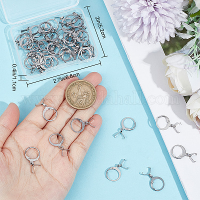 50 шт. фурнитура для сережек из нержавеющей стали 304 STAS-BBC0002-50P-1