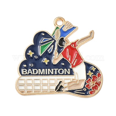 Подвески из спортивного сплава с эмалью ENAM-I074-01G-02-1