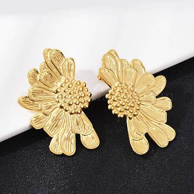 Серьги-гвоздики из нержавеющей стали 304 EJEW-G423-26G-1