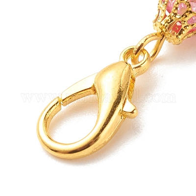 Подвесные украшения из двухцветного стекла с кракле HJEW-JM00704-1