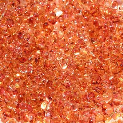 Perles de verre transparentes peintes à la cuisson&nbsp;SEED-A033-06A-16-1