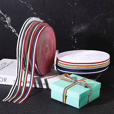 Плоские полосатые ленты из полиэстера в крупный рубчик EC-WH0003-13-B06-1