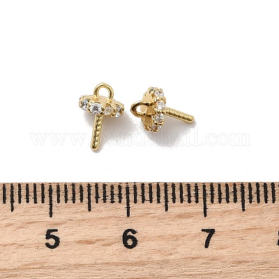 Латунные микро проложить кубического циркония кулон поручительств KK-Z131-05G-1