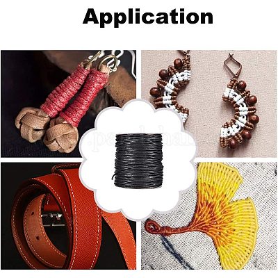 Wholesale JEWELEADER 1 Roll About 100 Yards Round Braided Waxed Cotton Cord  2mm Macrame Craft DIY Thread Beading String for Jewelry Making Friendship  Bracelets Leather Sewing - Black 