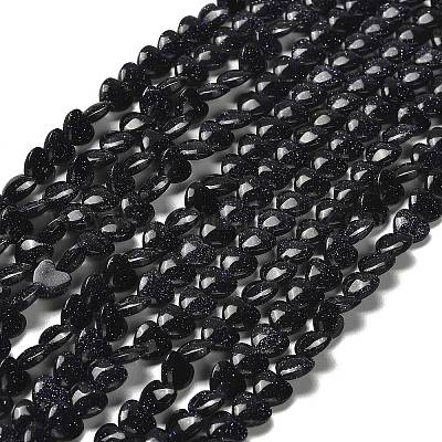 Синтетический синий авантюрин бисер нитей G-P575-C06-6mm-1