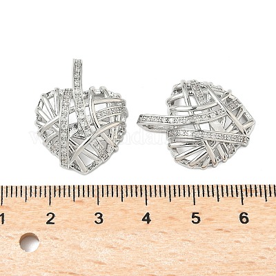 Латунные микропаве прозрачные подвески с фианитом KK-B139-01P-1