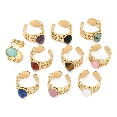 Кольца-манжеты из нержавеющей стали 304 с широкими отверстиями RJEW-Z078-08G-1