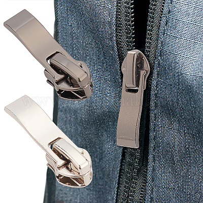 Wholesale BENECREAT 32Pcs #5 Alloy Zipper Sliders 2 Colors Zipper