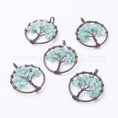 Природные и синтетические смешанные каменные подвески G-E419-R-1