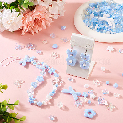 100 г прозрачных и непрозрачных акриловых бусин TACR-TA0001-57D-1