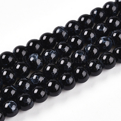 Выпечка окрашенные стеклянные бусины пряди DGLA-N003-6mm-A10-1