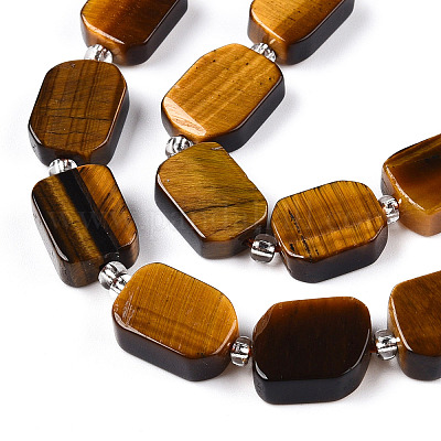 Природных тигровый глаз бисер нитей G-C098-A23-01-1