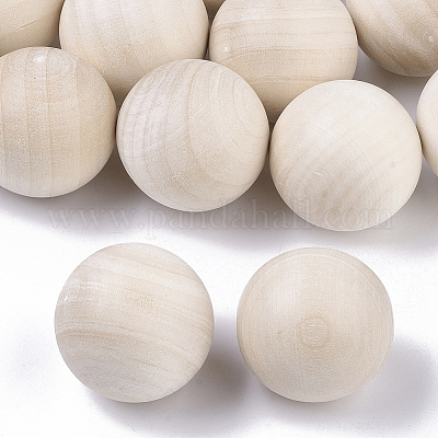 Natural Wooden Balls 5 inch Unfinished Wood Spheres for Crafts