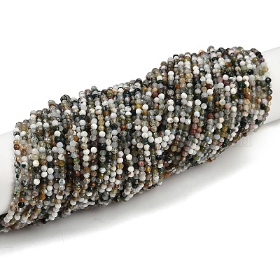 Природные моховой агат бисер нитей&nbsp;LS-G-RM2025-A33-3mm-1