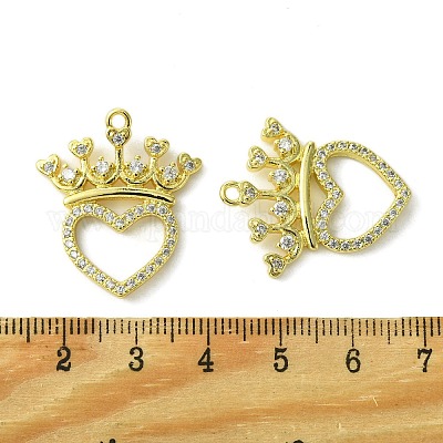 Кулоны из экологически чистой латуни с микропаве и кубическим цирконием KK-A204-15G-1