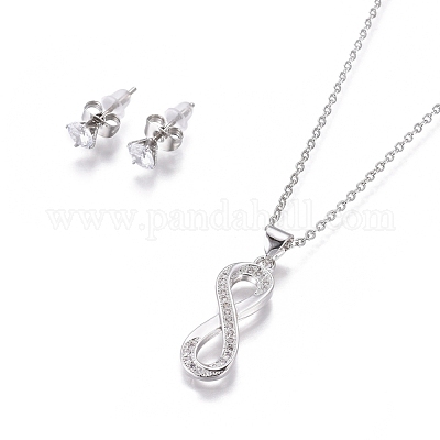 Комплекты украшений из нержавеющей стали 304 SJEW-F214-07-1