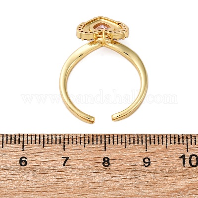 Открытые манжеты из латуни с микропаве и цирконием для женщин RJEW-U057-22A-G-1