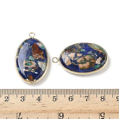 Подвески из окрашенной синтетической императорской яшмы G-D337-03F-G-1