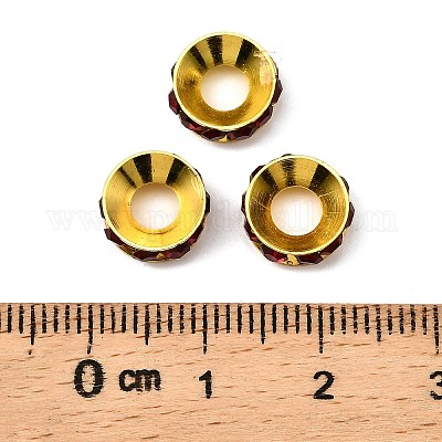 Латунные бусины разделители для поставки стразов&nbsp;RB-A020-9mm-22G-1