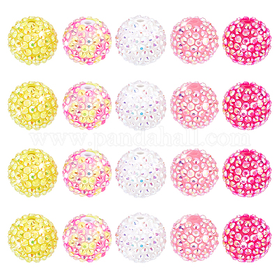 Бусины со стразами из смолы RESI-PH0001-81A-1