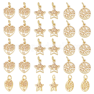 30 шт. 3 стильных подвески из латуни с покрытием на стойке KK-HY0001-84-1