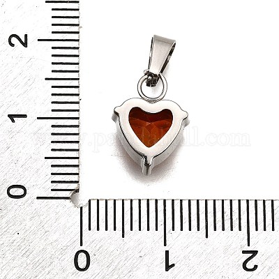 Подвески из нержавеющей стали 304 с микропаве из кубического циркония STAS-B086-13P-01-1