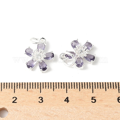 Латунные микро проложить кубического циркония подвески KK-U067-04S-1