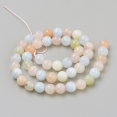 Природные морганит нитей бисера&nbsp;LS-G-Q961-08-6mm-1