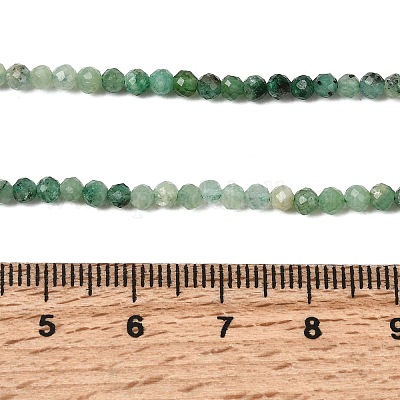 Натуральные изумрудные бисерные пряди G-Z106-A02-3mm-01-1