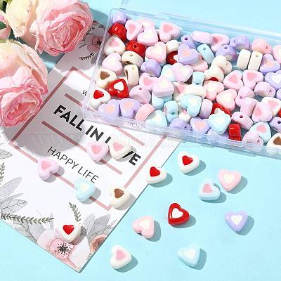 100 шт. Непрозрачные акриловые бусины OACR-FS0002-48-1