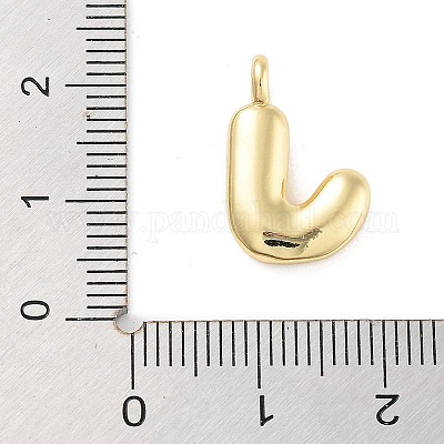 Подвески из латуни с покрытием стойки с буквами-шариками KK-C050-01G-J-1