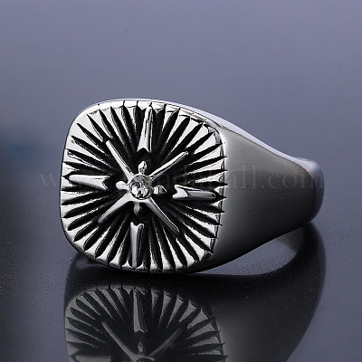 Кольца из нержавеющей стали 316 с кубическим цирконием для мужчин FS-WGEFB28-05-1