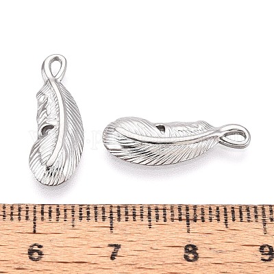 Подвески из перьев из нержавеющей стали 304 STAS-T067-48P-1