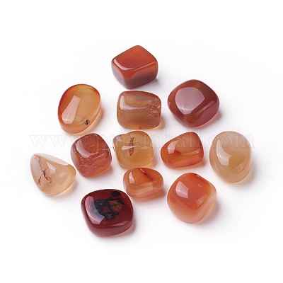 7 Carnelian Faceted Tumble 1 Strand Natural Carnelian Faceted Nuggets Briolette 15x18-16x22 mm BL2530