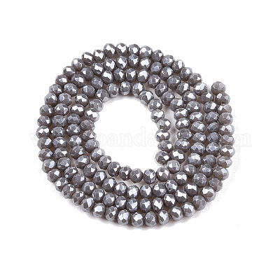 Стеклянные бусины с гальваническим покрытием  EGLA-A044-P2mm-A10-1