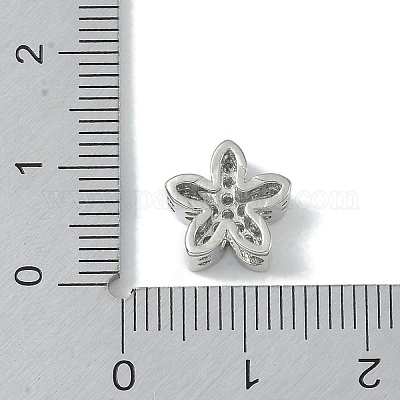 Покрытие стойки латунь микропаве прозрачные кубические циркониевые бусины KK-A220-11A-P-1