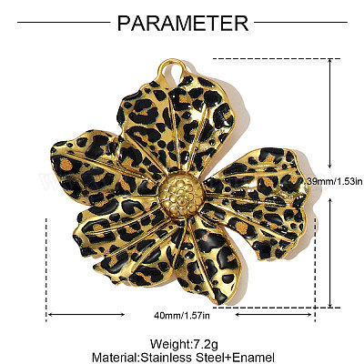 Подвески из нержавеющей стали 304 с эмалью STAS-OY005-16G-1