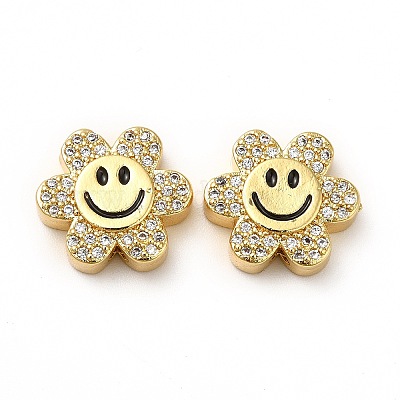 Стойки обшивки латунь кубического циркония бусы KK-M232-01G-A-1