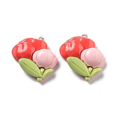 Подвески из непрозрачной смолы на весеннюю тематику&nbsp;LS-RESI-R444-04G-1