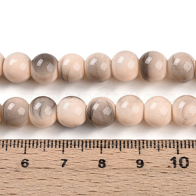 Выпечка окрашенные стеклянные бусины пряди X1-DGLA-N013-8mm-06-1