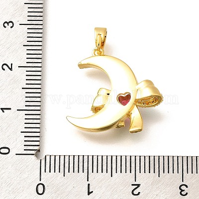 Латунные подвески с микропаве из прозрачного кубического циркония KK-R212-14G-1