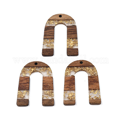 Подвески из прозрачной смолы и вощеного ореха RESI-Q211-02A-1