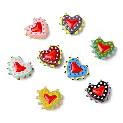 8 шт. 8-х цветные стеклянные бусины LAMP-CJ0002-44-1