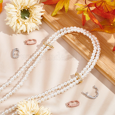 6 шт. 3-цветная латунная застежка-крутилка с микропаве из кубического циркония ZIRC-OC0001-08-1