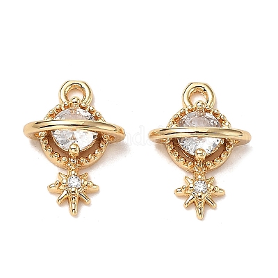 Латунные микропаве прозрачные кубические циркониевые подвески KK-A259-30G-1