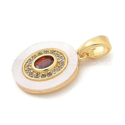 Подвески из латуни с микропаве из циркония KK-M303-02G-04-1