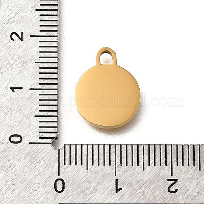 Плоские круглые подвески из нержавеющей стали 304 с римскими цифрами STAS-Q348-21G-1