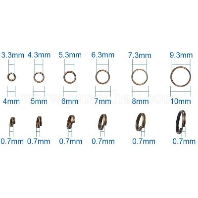 Messing-Split-Ringe und Messingring-Assistent&nbsp;KK-PH0034-52AB-1