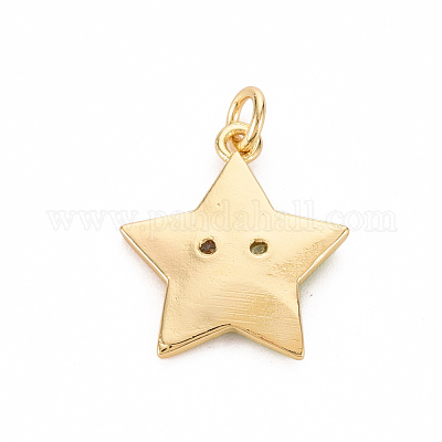 Латунные микропаве прозрачные подвески с фианитом ZIRC-S067-065-NR-1