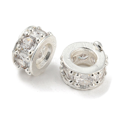 Латунные микро проложить Цирконий Европейский бисером KK-H452-06S-1